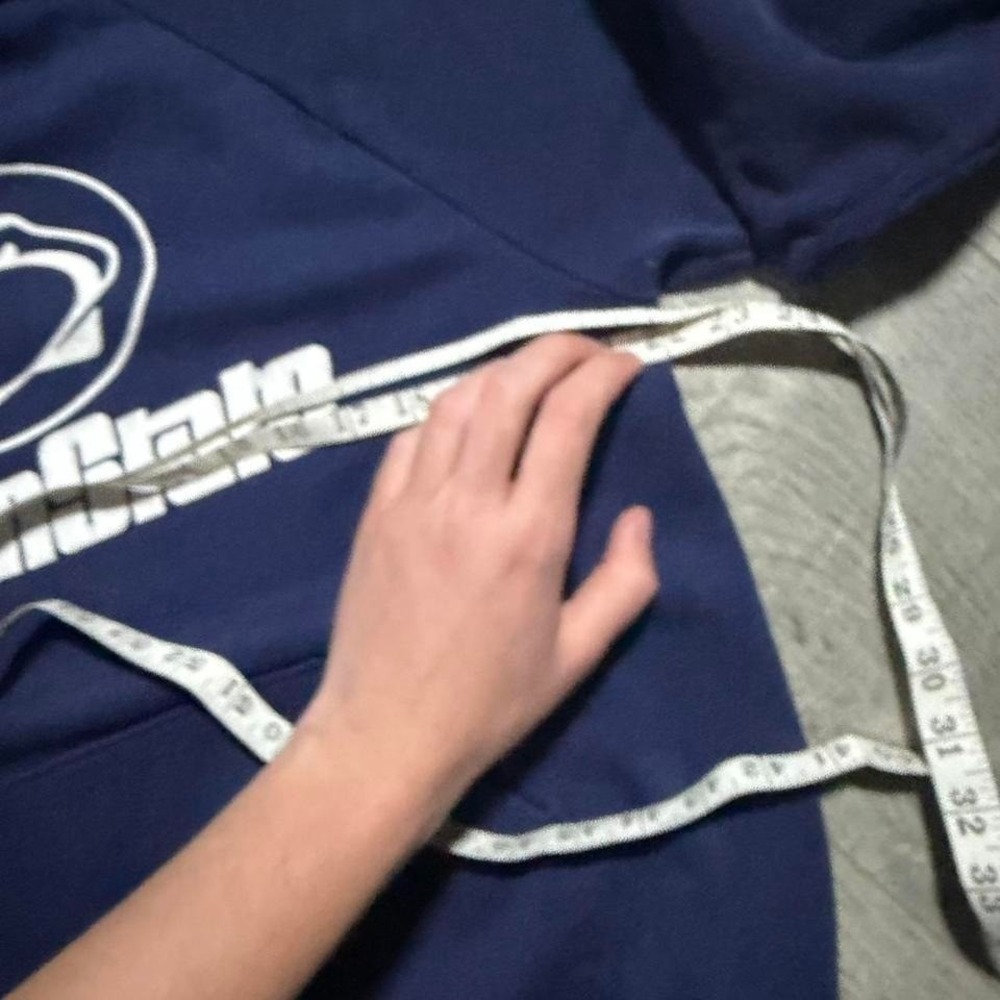 Vintage 80s 90s navy blue penn state pullover psu college hoodie - Picture 6 of 8
